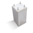 Poer 23x23x45 4x draadeind M10 (h.o.h. 14 cm) grijs