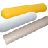 Plakbanden 2x rond wit 95x20x11