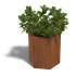 Cortenstaal plantenbak Zeshoek 20 hoogte=40cm opties=bodemplaat + (12) voeten