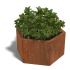 Cortenstaal plantenbak Zeshoek 40 hoogte=40cm