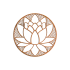 Cortenstaal wanddecoratie Lotus Flower-Large