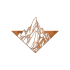 Cortenstaal wanddecoratie Mountain-Large