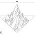 Cortenstaal wanddecoratie Mountain-Large