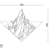 Cortenstaal wanddecoratie Mountain-Small