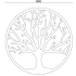 Cortenstaal wanddecoratie Tree-Large