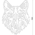 Cortenstaal wanddecoratie Wolf 1.0-Large