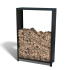 Gepoedercoat staal houtopslag 180x120x40-RAL9005 (zwart)