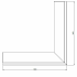 Gepoedercoat staal keerwand buitenhoek 100x100cm (hoogte 40cm)-RAL7016 (antraciet grijs)