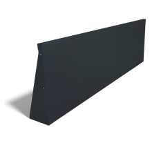 Gepoedercoat staal keerwand recht 200cm (hoogte 60cm)-RAL9010 (wit)