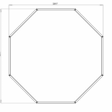 Gepoedercoat staal plantenbak Achthoek 120 hoogte=30cmkleur=Andere RALkleur