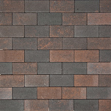 Infra Halve Betonklinker 10,5x10,5x8 cm Bruin-zwart  (komo-keur)