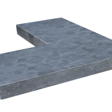 Afdekplaat / vijverrand Blue moon honed linea hoek 50/50x15x3 - maandprijs