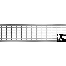 ACO Maasrooster rvs 30/10, L=1000 mm
