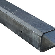 Hoekpaal Punt 10x10x310 (sponning 54 cm) Antraciet