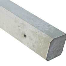 Hoekpaal vlak 10x10x310 (sponning 54 cm) Wit