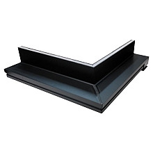 Sleufgoot zwart aluminium Sidedrain/75 binnenhoek 500/500 mm