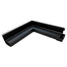 Sleufgoot zwart aluminium Sidedrain/75 buitenhoek 500/500 mm