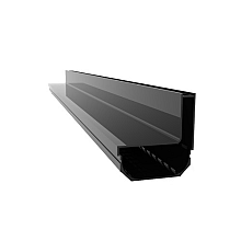 Sleufgoot zwart aluminium Sidedrain/75 1000 mm incl verbindingsstuk