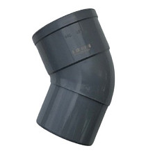 Drain hulpstuk PVC HWA Bocht 45° VSE Grijs - 80 mm