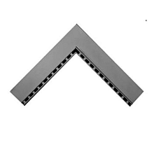 Sleufgoot aluminium Sidedrain/75 binnenhoek 500/500 mm
