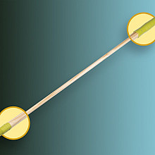 Bezemsteel met kunststof schroefdraad en ophangdop 130x2,4