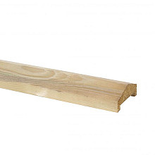 Grenen afdekkappen - recht teruggedroogd/geïmpregneerd  180 cm (2-zijde aflopend)