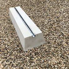 Betonblok met schuifrail M12 50x20cm wit