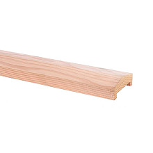 Douglas afdekkappen - recht  180 cm (punt)