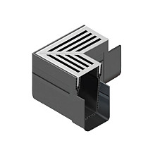 ACO Slim-Line hoekstuk incl. RVS rooster