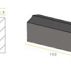Geleideband 6/15x25x100 grijs vis