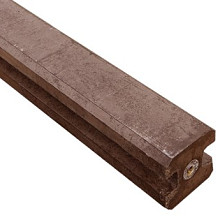 Hoekpaal betonschutting 13x13x365 (sponning 288 cm) Taupe*