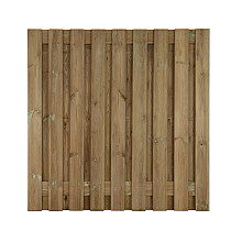 Grenen scherm 19 planks 16 mm - recht 180x165 cm (bxh)