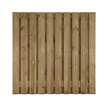 Grenen scherm 21 planks 17 mm - recht 180x180 cm (bxh)