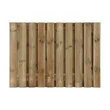 Grenen scherm 21 planks 16 mm - recht 180x90 cm