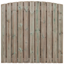 Grenen scherm 23 planks 17 mm - toog 200x180 cm (bxh)
