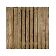 Grenen scherm 23 planks 16 mm - recht 200x180 cm (bxh)