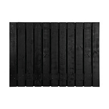 Grenen scherm 23 planks 17 mm - recht zwart 180x165 cm