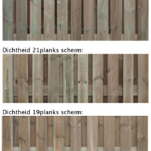 Grenen scherm 19 planks 18 mm - recht bruin 220x180 cm (bxh)