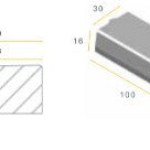 Trottoirband 28/30x16x100 zwart vis K