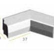Trottoirband bocht 18/20x25 135° inw. zwart vis