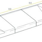 Inritblok links 45x18x50 cm grijs (aansluiting op 13/15)