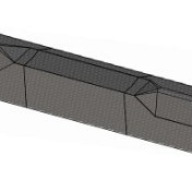 Infra Geleide verloopband 6,5/15x25 naar trottoirband 13/15x25 rechts grijs vis
