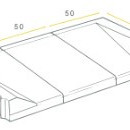 Invalide-inritblok 13/15 17/8X75X50 links grijs vis