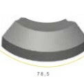 RWS-band bocht 11,5/22,5x20x78,5 R=5 uitw. grijs vis