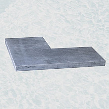 Afdekplaat/vijverrand Hoek Blue Stone Linea 50/20x50x3 cm - maandprijs