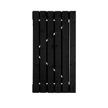 Poort compleet grenen zwart 130 x 195 cm