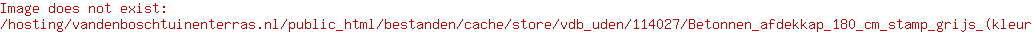Betonnen afdekkap 180 cm stamp grijs (kleur) tbv dubbelzijdige platen