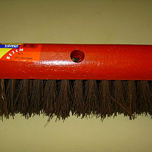 Straatbezem SOLIDE Rood gelakt Bassine / Afrika 30 cm -