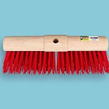 Wegenbouwbezem SOLIDE PPN ROOD 45 cm met ronde kap
