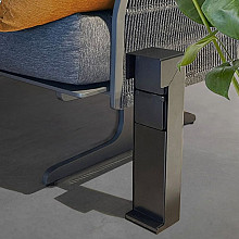 Tuinpaal - pro+ Vlondermontage met kabeldoos, afdekkap en installatiedraad zwart